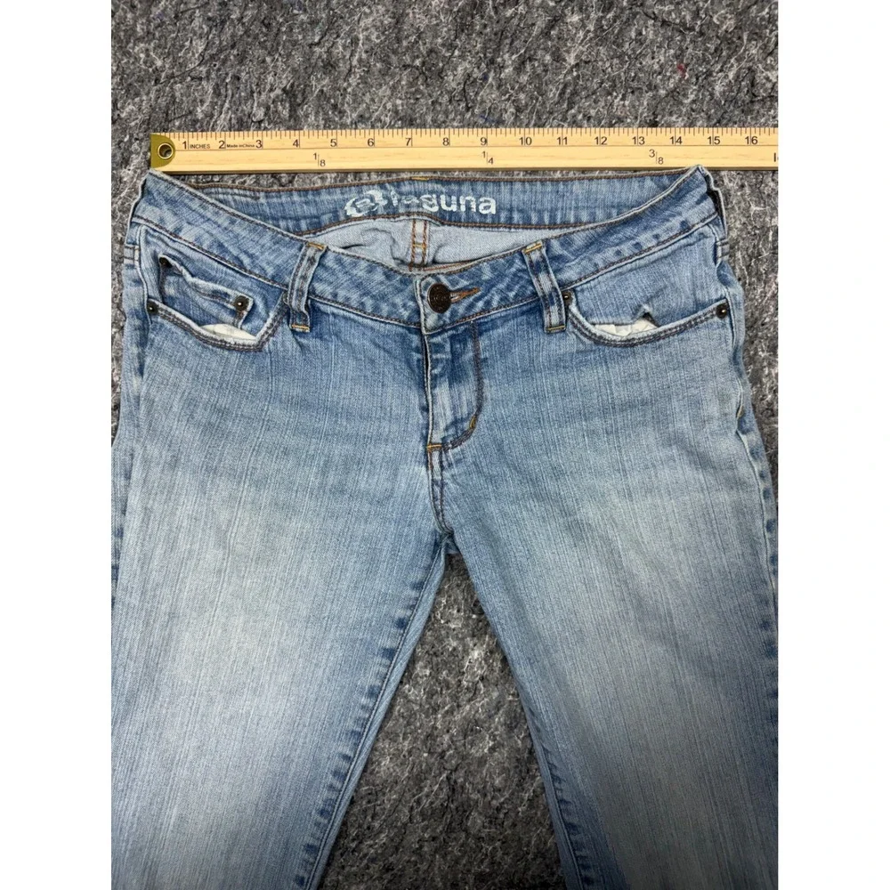 Bullhead Laguna Bootcut Jeans Light Wash Low Rise Size 7 Long Stretch Denim - Picture 5 of 15